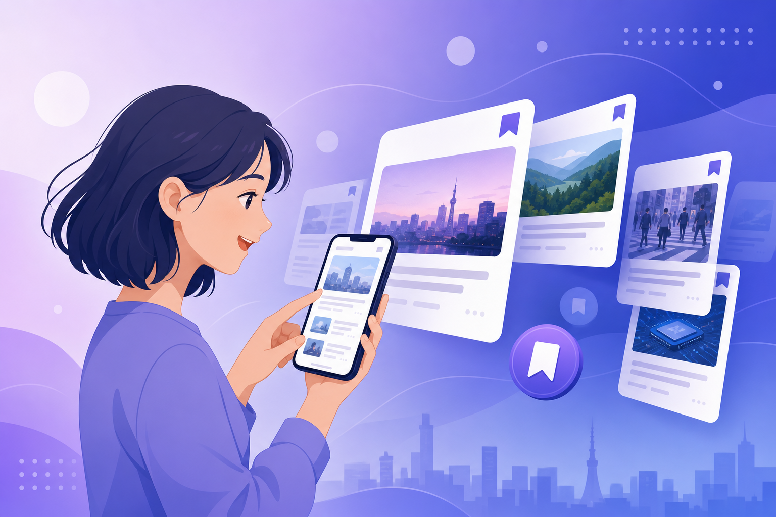 スワぽい公式ブログのヒーローイメージ：スマホでスワイプしながらニュースを読む