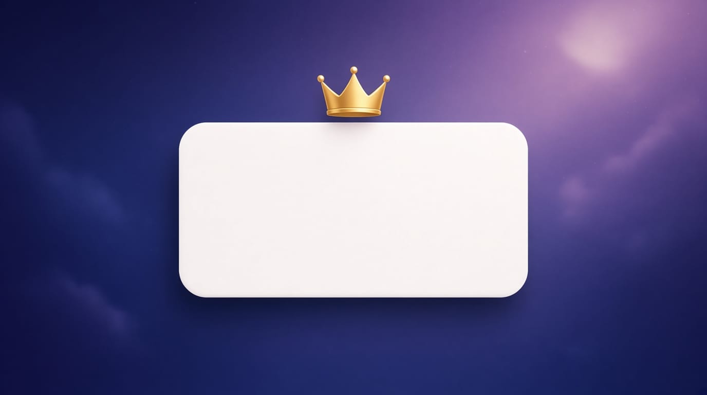 王冠の付いた静かなニュースカードのイラスト